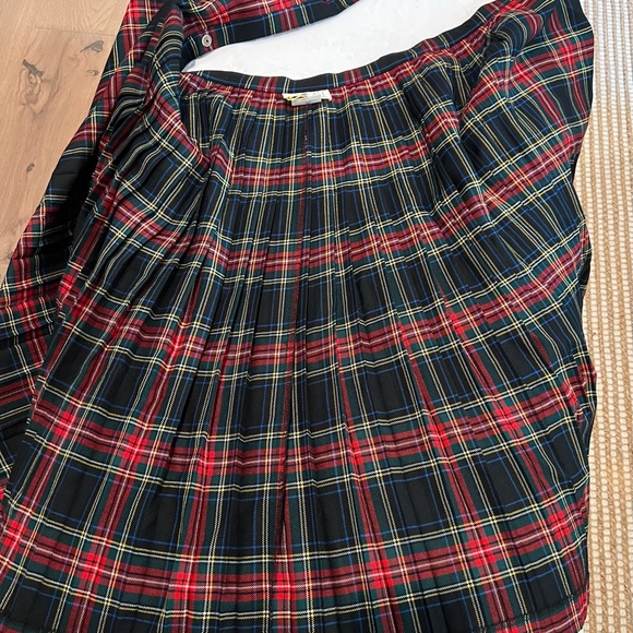 Vintage Aljean Canada Women’s Wool Pleated Wrap Skirt Sz. 12 - Picture 3 of 11